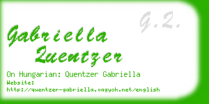 gabriella quentzer business card